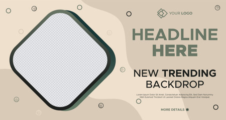 New Trend Business Presentation Slides Background Template. Geometrical Shape Corporate Business Web Banner. Innovative Layouts and Creative Backdrop for Header, Slides, Flyer, Invitation Cover