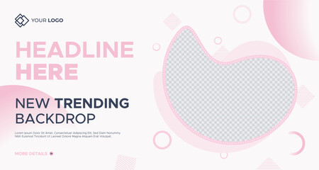 New Trend Business Presentation Slides Background Template. Geometrical Shape Corporate Business Web Banner. Innovative Layouts and Creative Backdrop for Header, Slides, Flyer, Invitation Cover