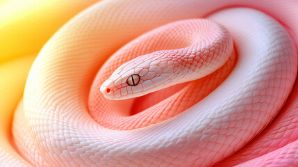 Fototapeta premium red and white snake