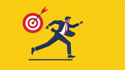Business Target Achievement Vector Illustration