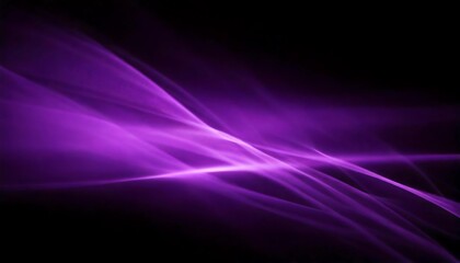 Fototapeta premium 柔らかなパープルの流れる光と黒い背景