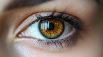 Obraz premium A detailed photo of someone's eye, focusing on the black center.