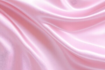 A smooth, lustrous pink satin fabric with gentle folds and waves.