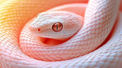 Fototapeta premium close up of a red snake