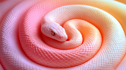Fototapeta premium close up of a red snake