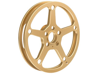 Obraz premium Gold Aluminum Wheel with Unique Design
