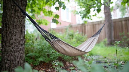 Serene Backyard Hammock Relaxation  Summer Idyll  Peaceful Garden Escape