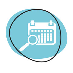 Termin suchen Button - Icon in blau und weiß