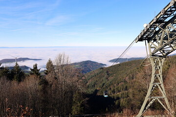 Bergstation auf dem Schauinsland bei Inversionswetter