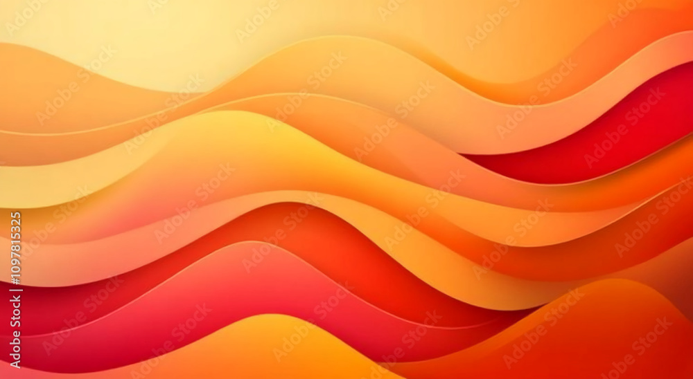 Aufkleber abstract layering of warm colors creating a vibrant wave pattern with rich texture and depth