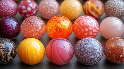 Obraz premium Colorful marbles display