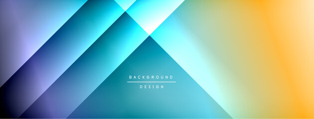 Fototapeta premium Dynamic shadow lines with gradient colors geometric background