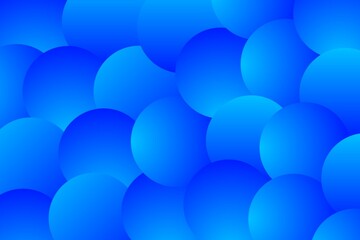 Abstract background with bubble ball pattern in blue gradient color