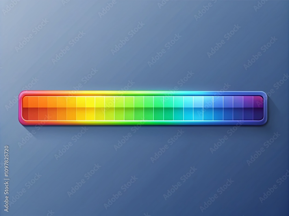 Poster color striped progress bar template for modern applications and user interfaces displaying dynamic d