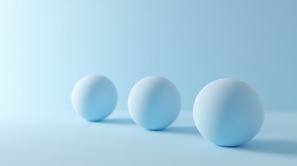 Serene Minimalist Blue Sphere Composition