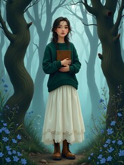 girl in the forest