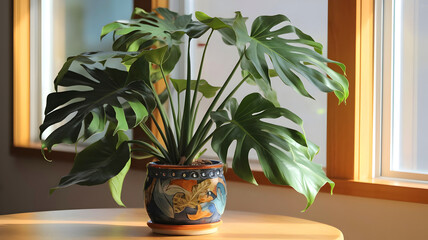 Fototapeta premium monstera in a pot 