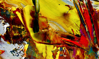 Fototapeta premium Abstract art background . Hand painting artwork on canvas . Color idea for fabric , wall decor