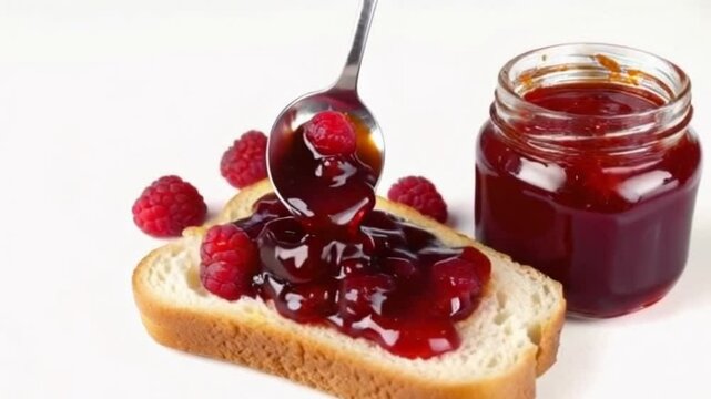  raspberry jam and bread
