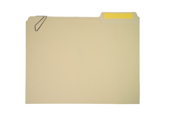 manilla file folder with blank label