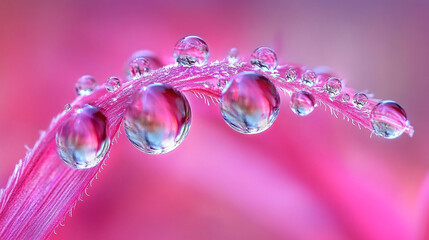 Nature close-up water droplets on pink petal botanical detail vibrant environment macro photography perspective for beauty enhancement