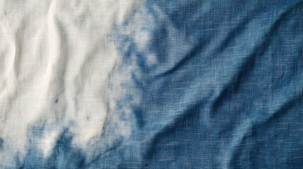 Obraz premium Captivating Showcase of Indigo-Dyed Textiles in a Luxurious Setting for Artistic Inspiration