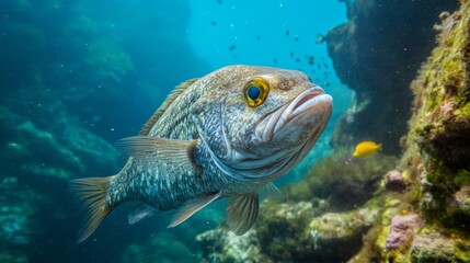 Marine protected species underwater, highlighting ocean wildlife preservation