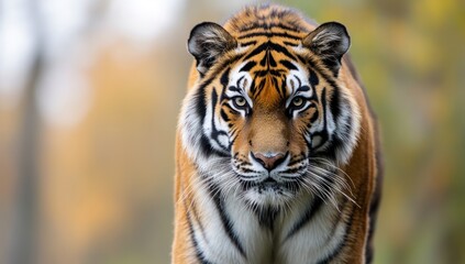 Fototapeta premium Close-up Portrait of a Majestic Tiger in a Forest