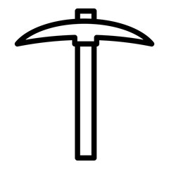 Pickaxe icon. Vector line icon	