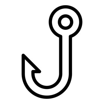 recommend clip art: Fishing hook icon. Vector line icon	