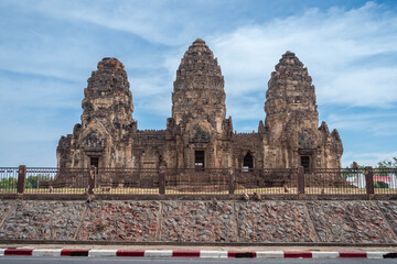 Phra Prang Sam Yot or Phra Prang Sam Yod is a 13th-century Angkorian temple in Lopburi, Thailand. The temple is currently a popular tourist destination.