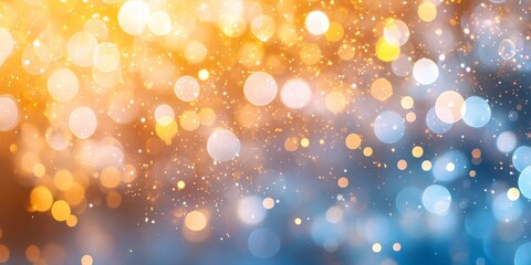 Obraz premium Golden Bokeh Blur with Shimmering Lights for Festive Design