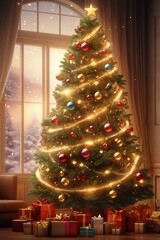 Christmas wallpaper, Christmas background, Christmas tree, Christmas photo, luxury Christmas