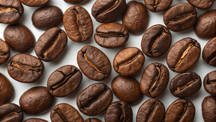 Naklejka premium coffee beans isolated on white