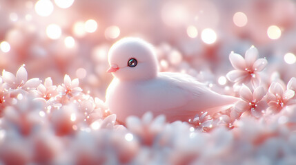 white dove on the branch