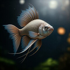 Fototapeta premium fish on a black