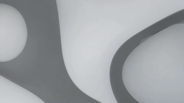 Abstract Minimalist Grey Shapes on White Background 