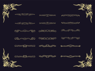 border, aesthetic, vintage and vector border design elements