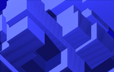 Abstract 3d Cubes box background wallpaper blue