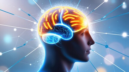human memory and brain processor network connections