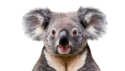 Naklejka premium Shocked koala isolated on white backgroumd PNG