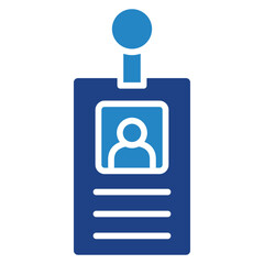 Badge dual tone color icon, use for UI, UX, app and web development, digital or print. for industry, education, business, financial, Human Resources theme.