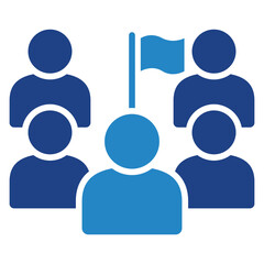 Leadership dual tone color icon, use for UI, UX, app and web development, digital or print. for industry, education, business, financial, Human Resources theme.