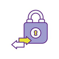 Secure Exchange  vector icon stock illustration