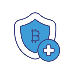 Fototapeta premium Crypto Insurance vector icon stock illustration