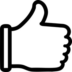 Like black icon. Thumb up