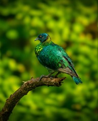 Obraz premium Crossbreeding of pigeon and Peacock