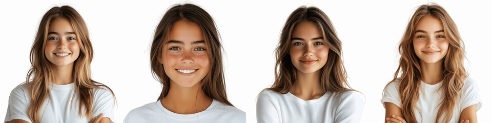 set of Striped shirt, an attractive image of a businesswoman, a successful businesswoman wearing a striped shirt, striped shirt, woman, businesswoman, on a transparent backgrounds