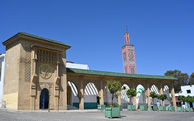 Mosque Sidi Bou Abib in the Place du 9 avril. English : Square of the 9th of April. Tangier,...