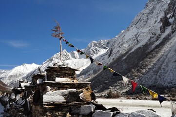Road in mountains in Nepal Himalayas